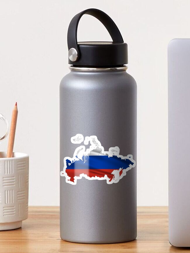 Wavy Russian Flag inside Map of Russia  Sticker for Sale by mashmosh