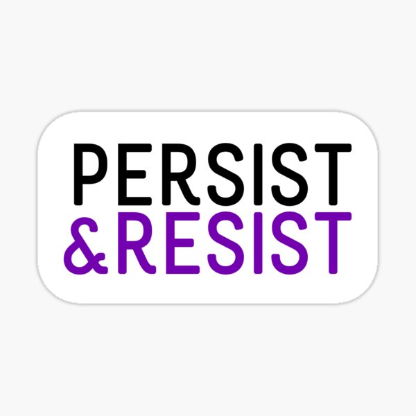 Vista previa del artículo con la obra «Persistir y Resistir - Púrpura», diseñado y vendido por kericanfly.