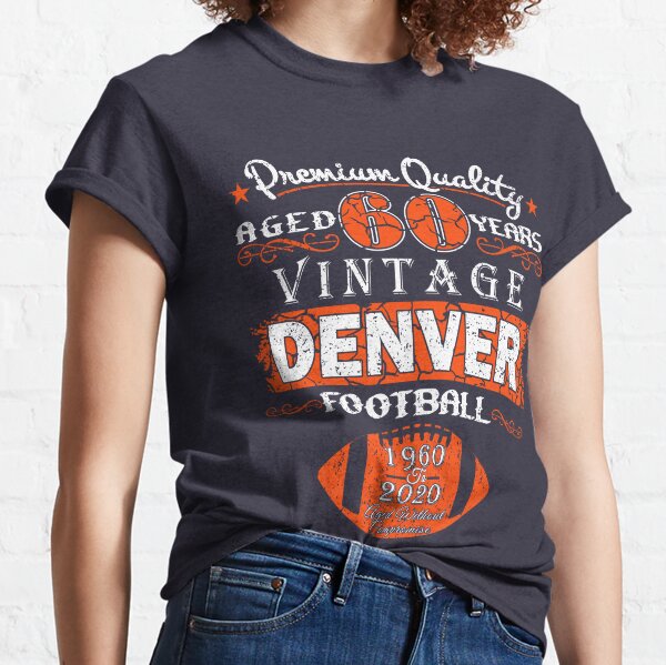 Denver Broncos T Shirt Vintage NFL Football Funny Gift Fan Men Women  Holiday