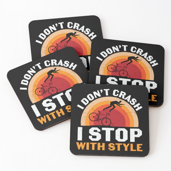 Item preview, I Dont Crash I Stop With Style | Mountain Biking | Cycling Retro designed and sold by KrisSidDesigns.