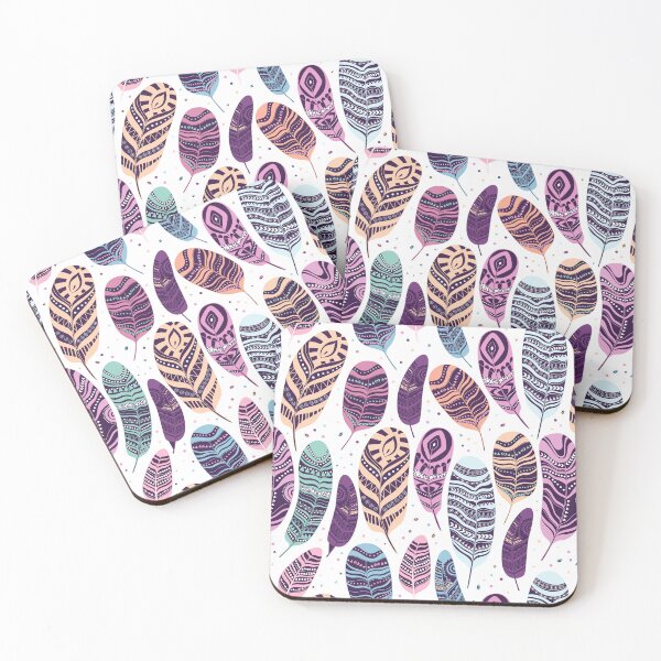 Item preview, Feathers Colorful Aesthetic Pattern designed and sold by edwardecho.