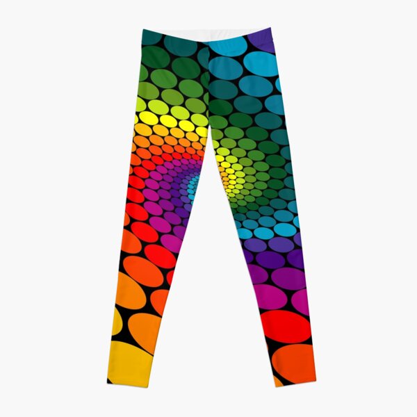 Abstract Colorful Rainbow Twist Circles Design Leggings for Sale by  Ross-Sergey