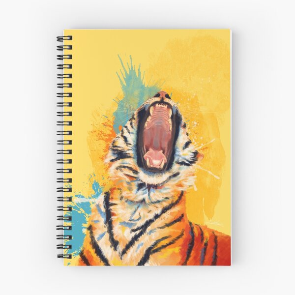 Item preview, Wild Yawn Tiger portrait designed and sold by Flo Art Studio.