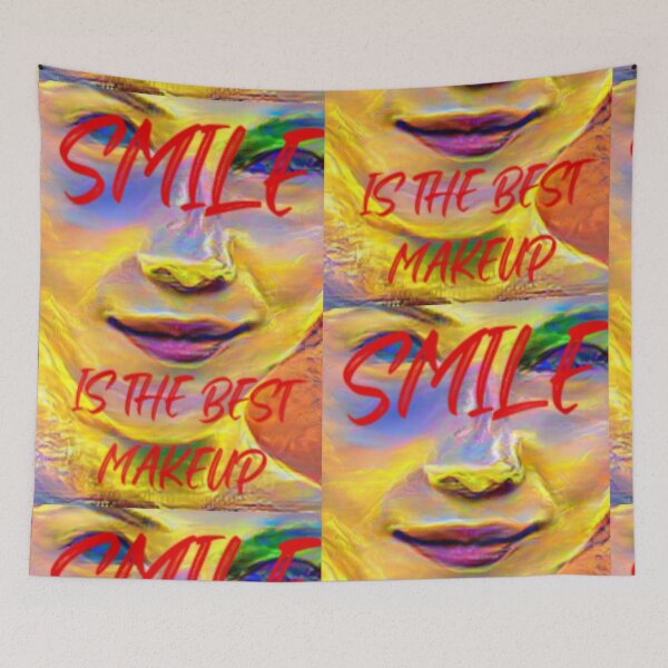 Item preview, Smile is the best make up with red wording designed and sold by Bekindtome.
