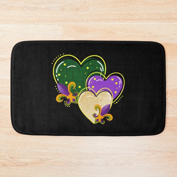 Item preview, Mardi Gras Heart Glitter Print Fleur-de-lis Symbol Funny  designed and sold by LUXE SHIRT.