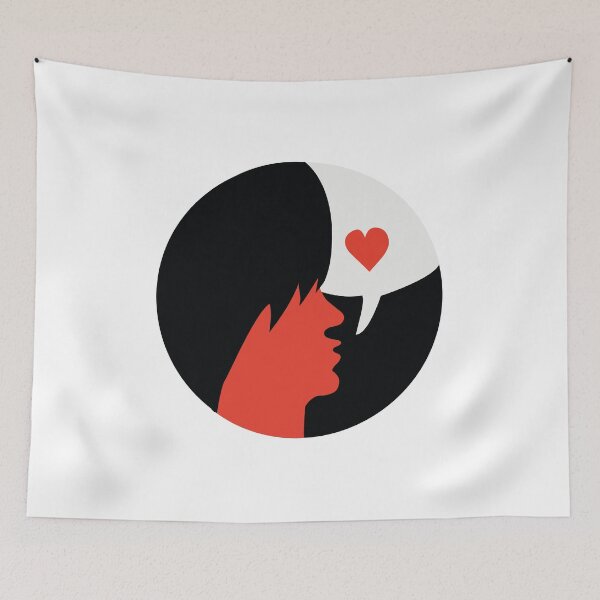 Item preview, Hipster saying 'I Love You' | Illustration designed and sold by Pulpman.
