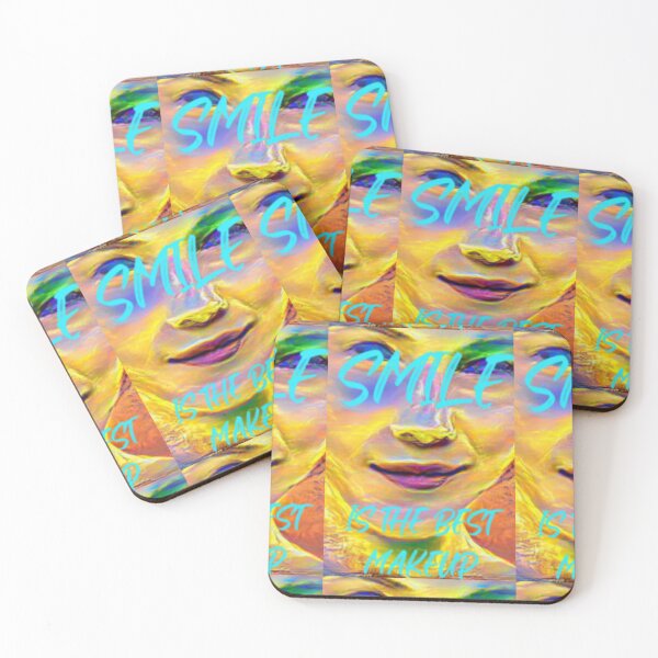 Item preview, Smile is the best make up with cyan wording designed and sold by Bekindtome.