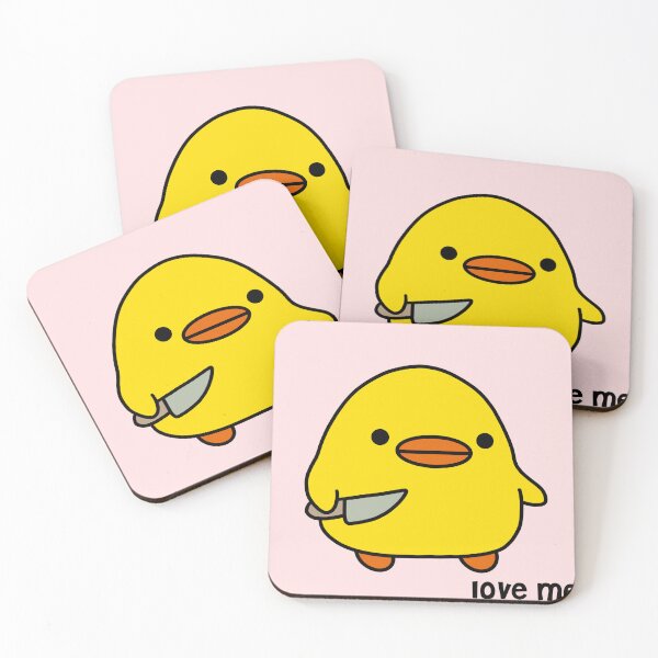 Item preview, duck with knife - love me version | kawaii duck | knife duck designed and sold by smileyfriend.