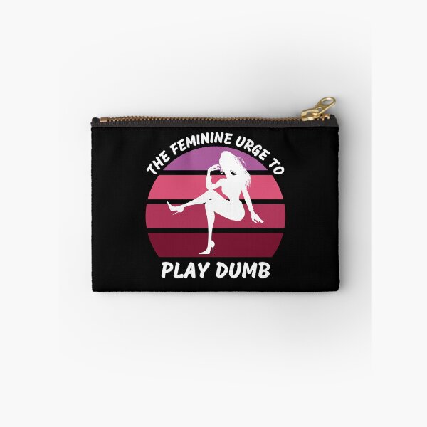 Item preview, The Feminine Urge To Play Dumb Pink Retro Sunset In Black designed and sold by LuckyKermit.
