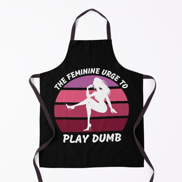 Item preview, The Feminine Urge To Play Dumb Pink Retro Sunset In Black designed and sold by LuckyKermit.