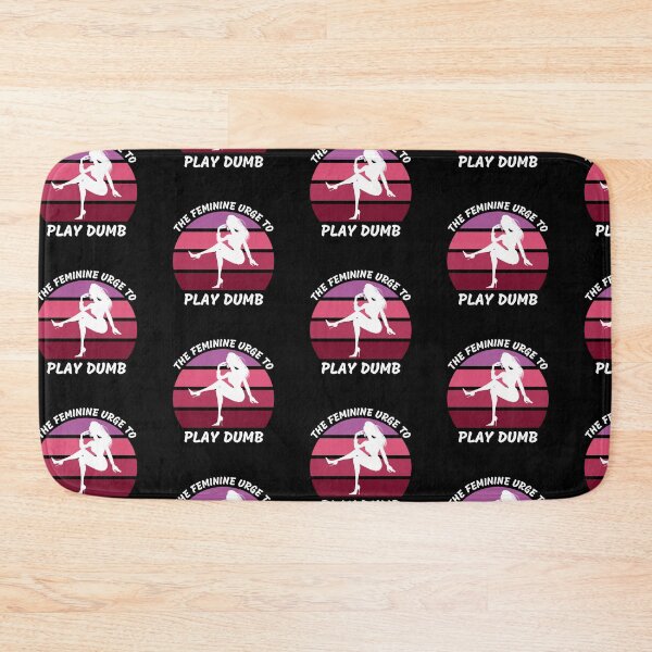 Item preview, The Feminine Urge To Play Dumb Pink Retro Sunset In Black designed and sold by LuckyKermit.