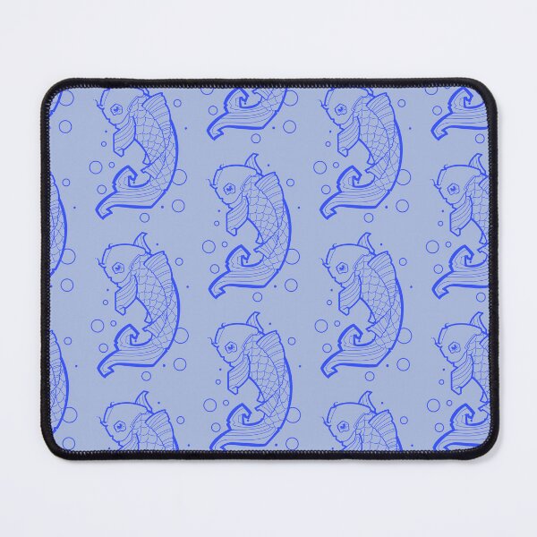 Item preview, blue koi fish tattoo style designed and sold by weilertsen.