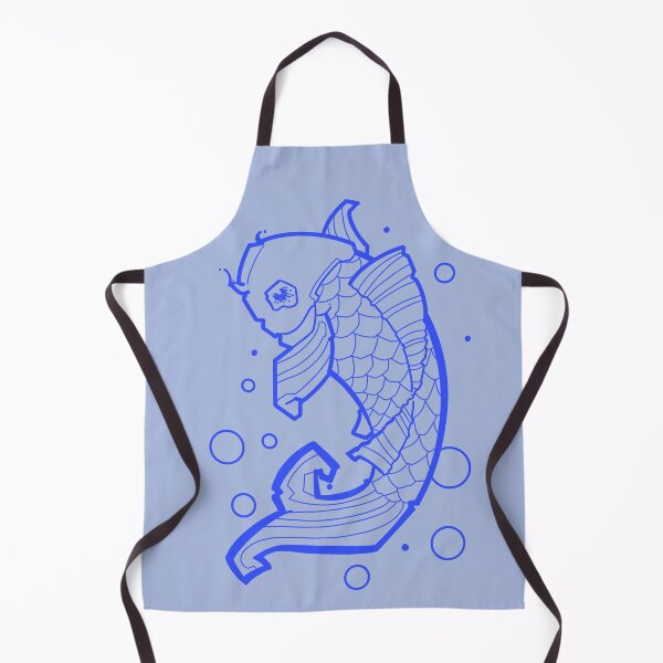 Item preview, blue koi fish tattoo style designed and sold by weilertsen.