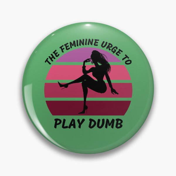 Item preview, The Feminine Urge To Play Dumb Pink Retro Sunset In Green designed and sold by LuckyKermit.