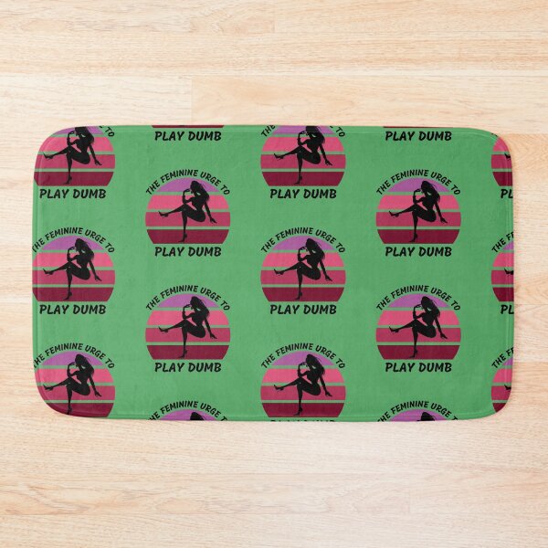 Item preview, The Feminine Urge To Play Dumb Pink Retro Sunset In Green designed and sold by LuckyKermit.