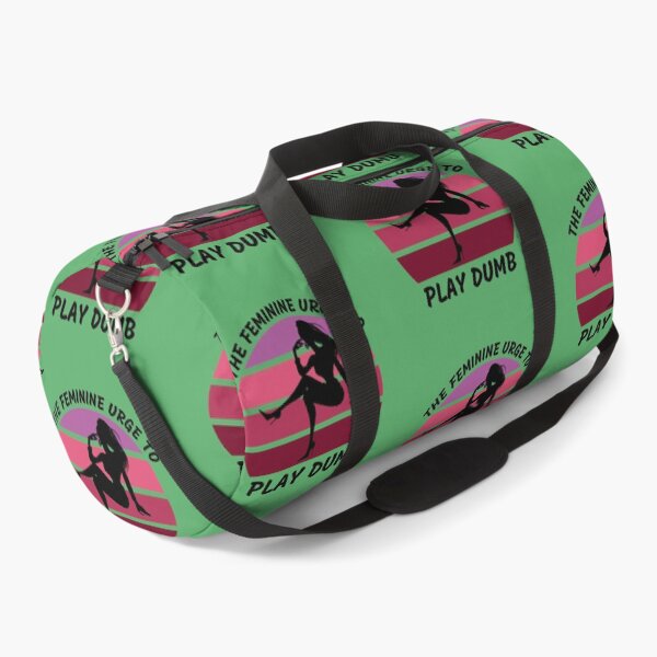 Item preview, The Feminine Urge To Play Dumb Pink Retro Sunset In Green designed and sold by LuckyKermit.