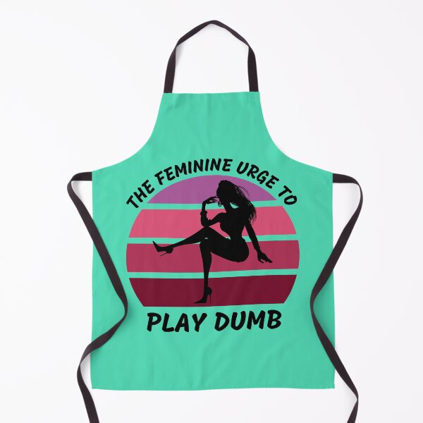 Item preview, The Feminine Urge To Play Dumb Pink Retro Sunset In Blue designed and sold by LuckyKermit.