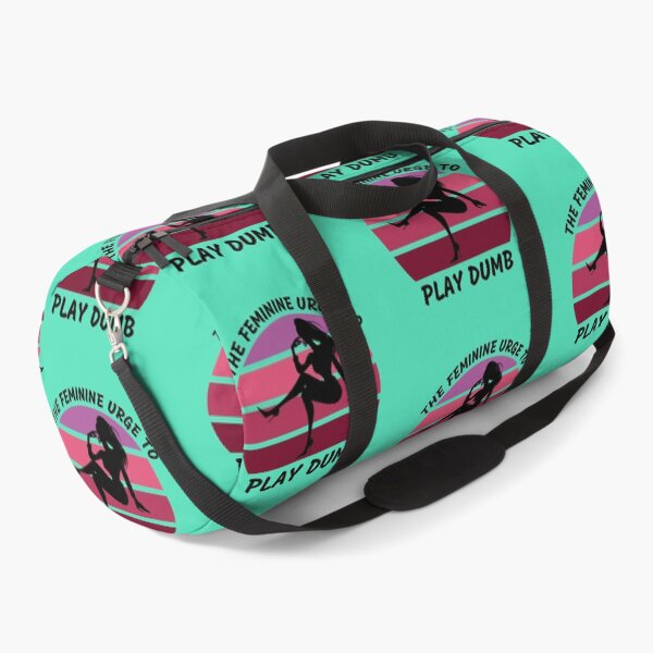 Item preview, The Feminine Urge To Play Dumb Pink Retro Sunset In Blue designed and sold by LuckyKermit.
