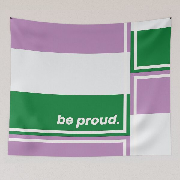Item preview, Genderqueer Flag LGBT Flag Pride Love designed and sold by StickerbashCo.