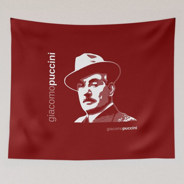 Item preview, Classic Giacomo Puccini poster (red) designed and sold by CMYKStudio.
