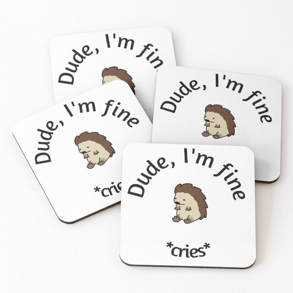 Item preview, I'm fine | hedgehog designed and sold by Kat-Arts.