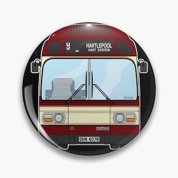 Item preview, Hartlepool Corporation Transport Leyland National mk1 SHN407R Retro Illustration designed and sold by BFXIII.