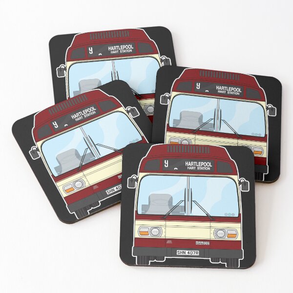 Item preview, Hartlepool Corporation Transport Leyland National mk1 SHN407R Retro Illustration designed and sold by BFXIII.