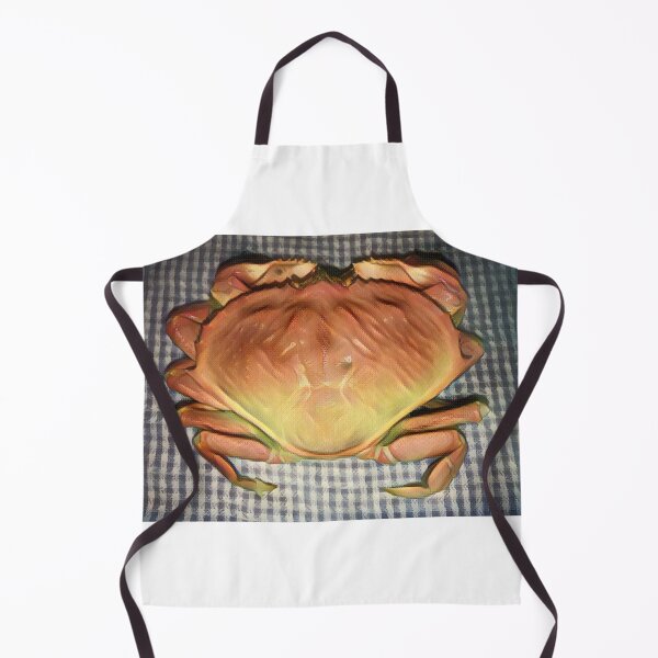 Item preview, Cooked Dungeness Crab on Blue Gingham designed and sold by outdoorstudio.