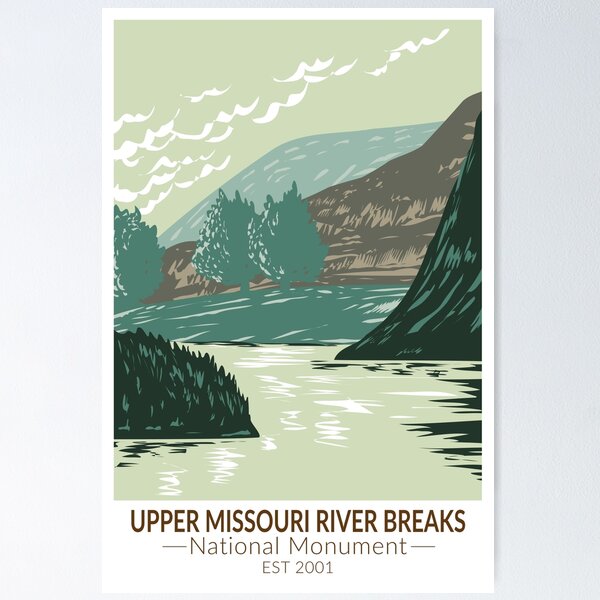 Item preview, Upper Missouri River Breaks National Monument Montana Vintage designed and sold by KrisSidDesigns.