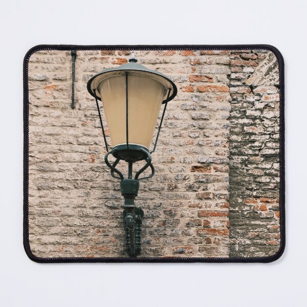 Item preview, Old lamp on a red brick wall | Elburg, The Netherlands | Street & Travel Photography designed and sold by Diana van Neck.