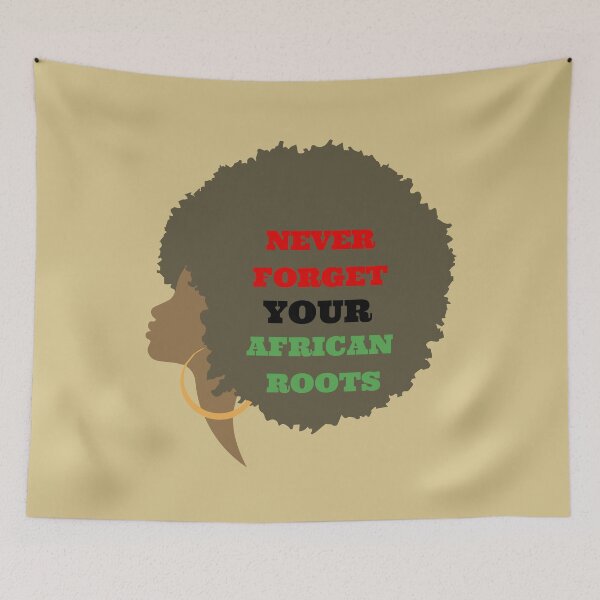 Item preview, Never Forget Your African Roots - Beautiful Black Woman Wearing Glorious Afro/ Fitting design for African’s/black culture enthusiasts, African abstract art fans  designed and sold by haRexia.
