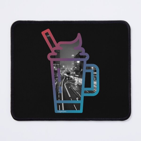 Item preview, Iced frappe coffee busy cityscape road designed and sold by LukjanovArt.
