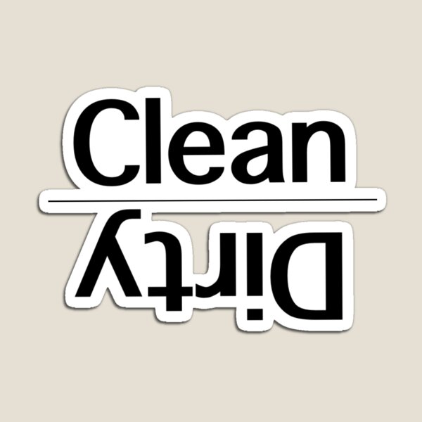 Dirty and Clean Labels for Dishwasher Magnet for Sale by KTSubz
