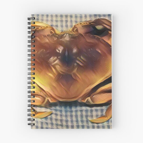 Item preview, Dungeness Crab Uncooked on Blue Gingham designed and sold by outdoorstudio.