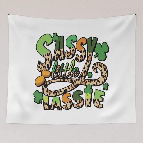 Item preview,  Sassy Little Lassie Happy St Patricks Day Shirt Women leopard designed and sold by ecomdesign.