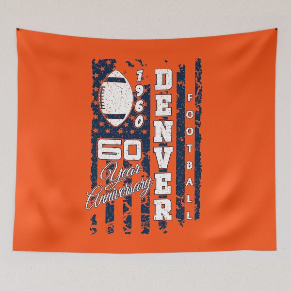 Item preview, Denver Football  Fan 60 Year Anniversary Flag designed and sold by doiron3525.