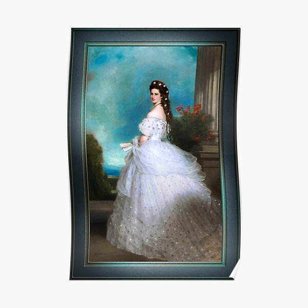 Poster « Portrait de l'impératrice Elisabeth d'Autriche par Franz Xaver