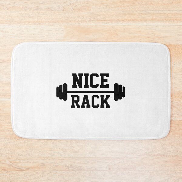 Item preview, Funny Workout, Nice Rack, Barbell, Funny, Gift For Bodybuilding, Weightlifting, Powerlifting, Crossfit, WOD, Fitness, Gym sarcastic Rude Offended saying boyfriend girlfriend designed and sold by joygift369.