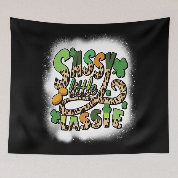 Item preview, Sassy Little Lassie Happy St Patricks Day Shirt Women leopard designed and sold by ecomdesign.
