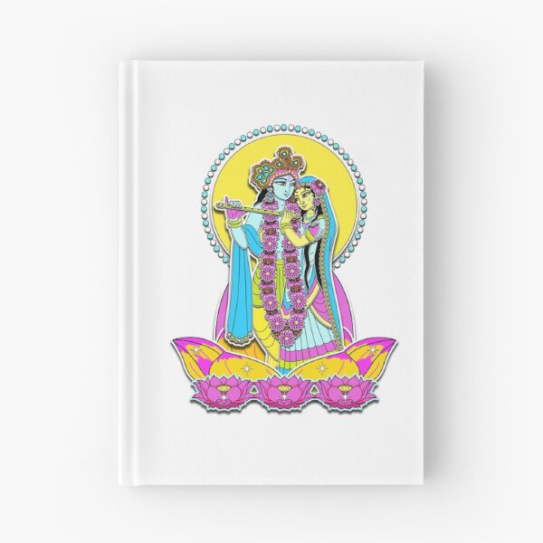Item preview, Radha Krishna on a lotus flower designed and sold by GundicaArt.