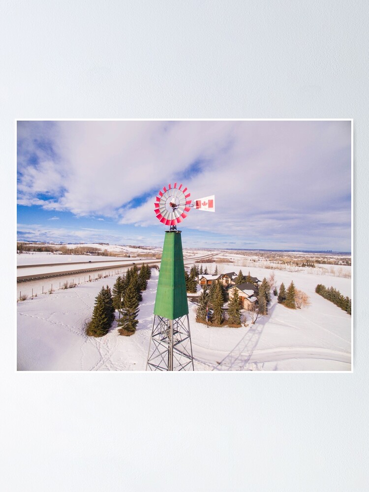 Thumbnail 1 of 3, Poster, Canadian Winter Windmill designed and sold by ianmark.