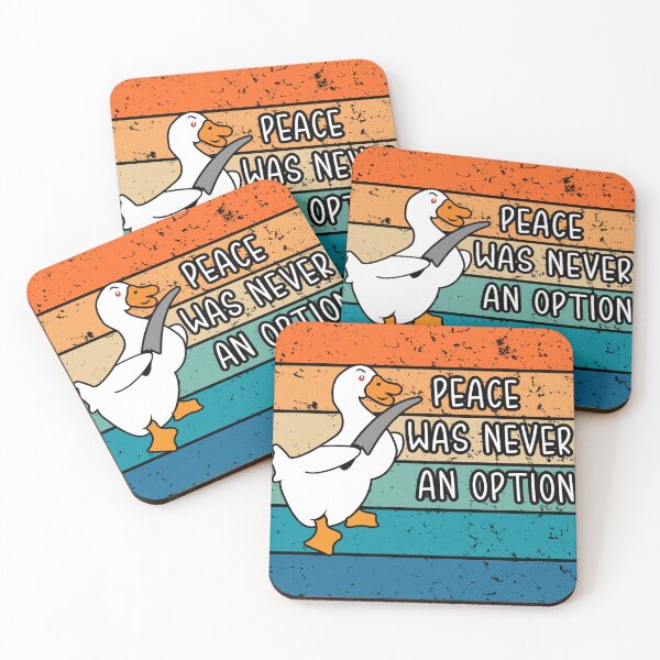 Item preview, Peace Was Never An Option, Humorous Duck Vintage, Funny Goose, Cute Retro Vintage Goose designed and sold by Toonify4U.