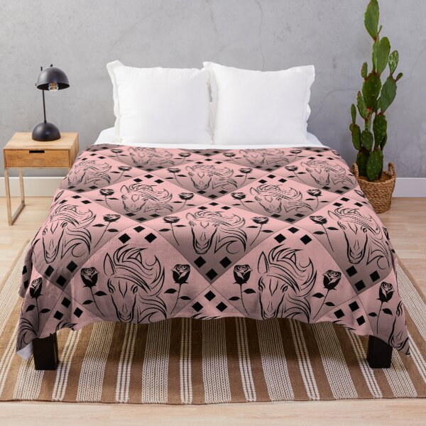 Item preview, Horses Horse Head and Roses Equestrian Repeating Pattern designed and sold by CharJens.