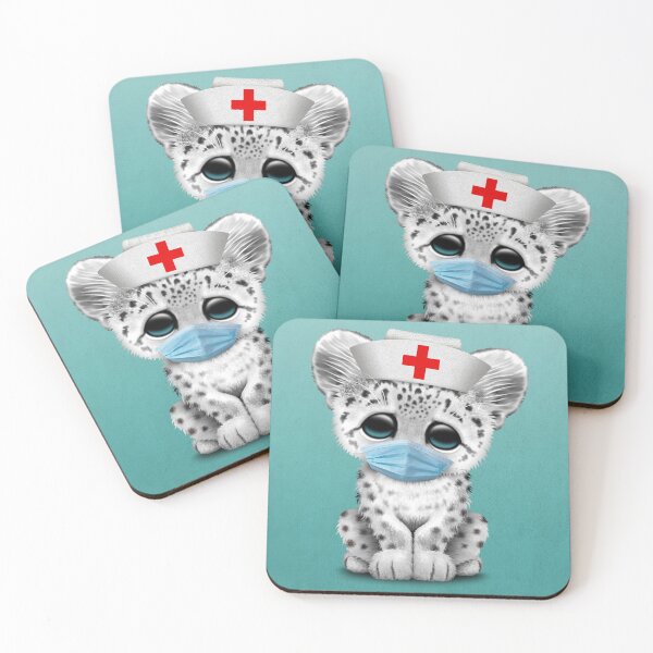 Item preview, Cute Snow Leopard Cub Nurse designed and sold by JeffBartels.