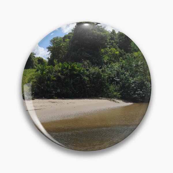 Item preview, Trinidad and Tobago Guapo beach river outlet.  greeting card and posters designed and sold by Pugnaciousprint.