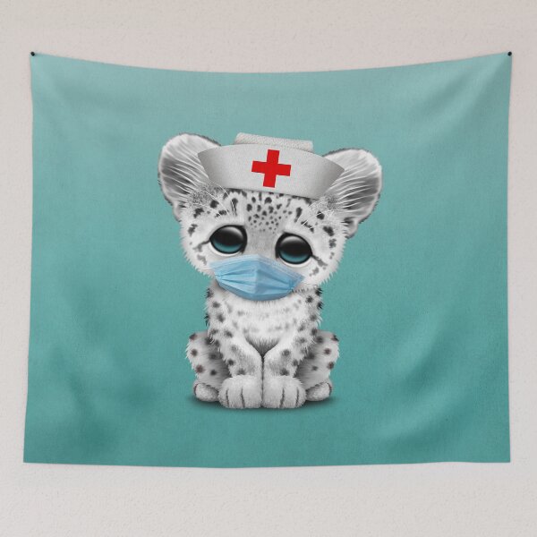 Item preview, Cute Snow Leopard Cub Nurse designed and sold by JeffBartels.