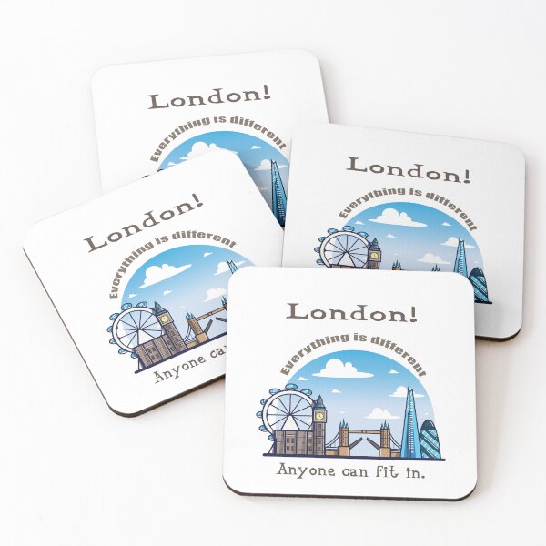 Item preview, Amusing skyline of the famous London, UK, with its beautiful architecture . designed and sold by GlassyDesigns.