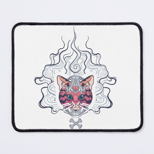 Item preview, Cat head with skull mask artwork sticker appare designed and sold by Scopestor.