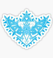 Heart Shield Triforce Cyan 2/3 Sticker