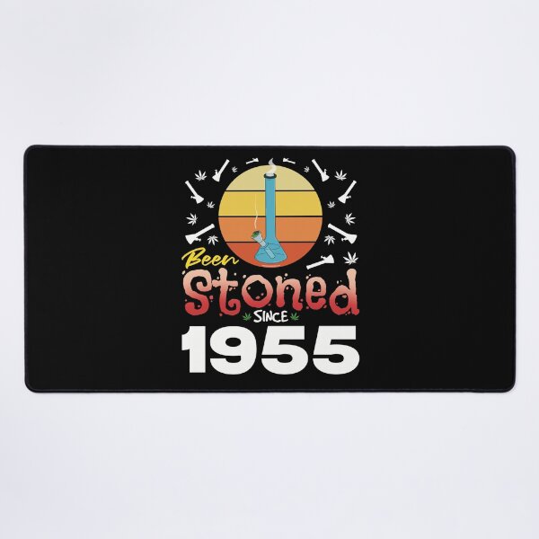 Item preview, Been stoned since 1955 (Orange retro vintage sunset with bong) designed and sold by YomeHayin.